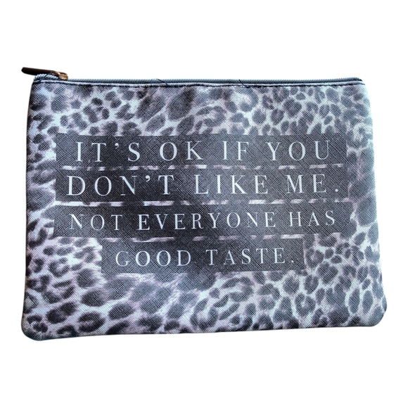 ruby cash Accessories - Ruby +‎ Cash Lepard Print Pouch with Quote